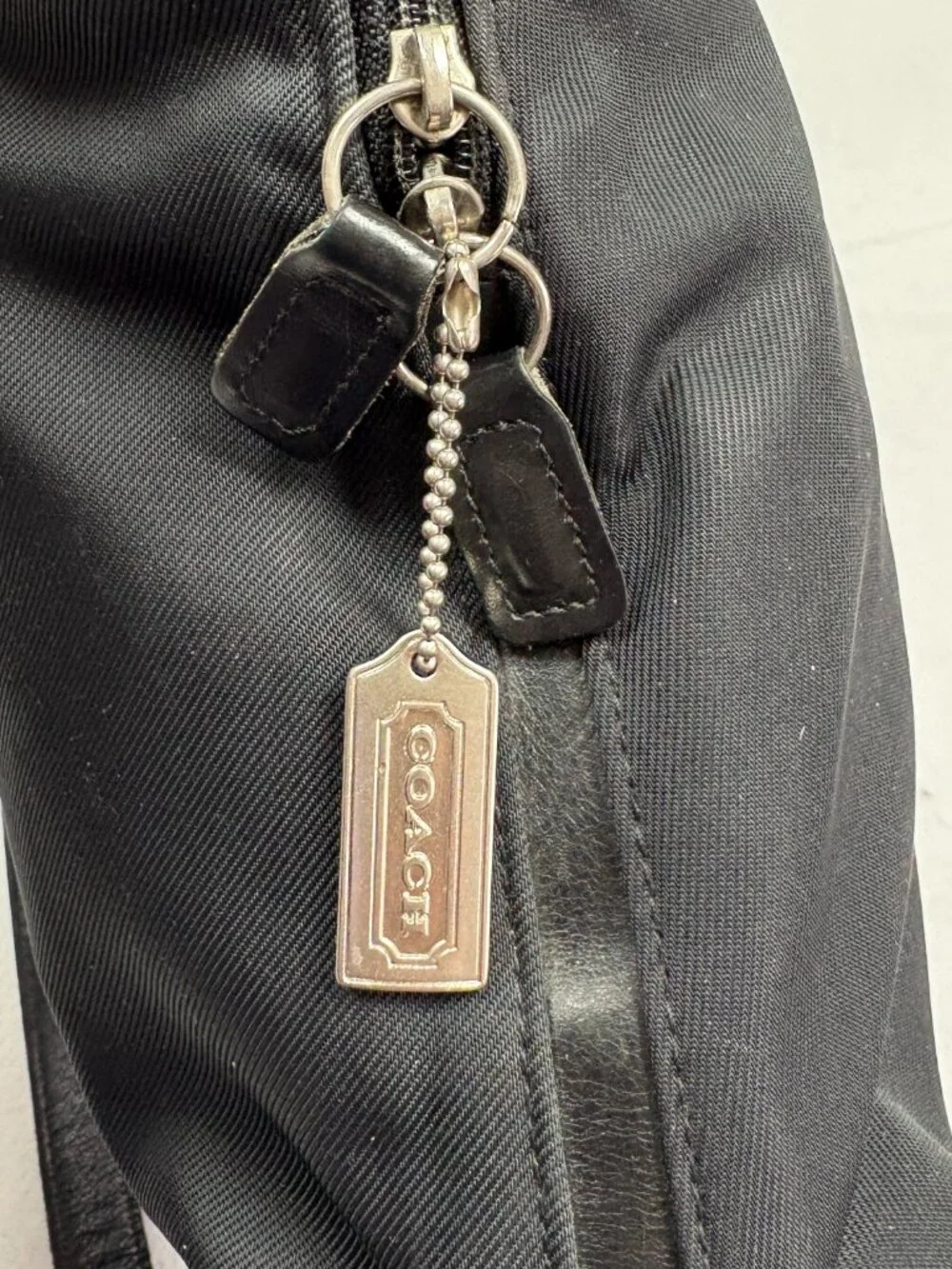 Vintage COACH Mercer Black 2-Way Nylon/Leather Backpack Handbag Minimalist 7404 - Picture 7 of 14